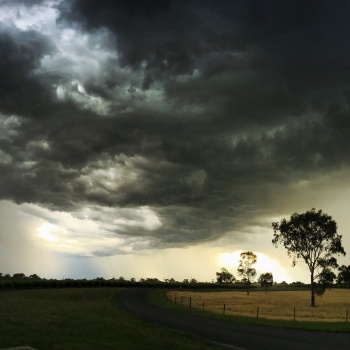 passing storm at majella